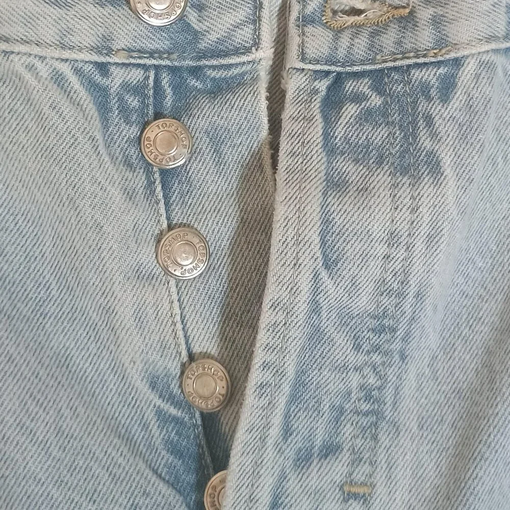 Topshop Edition Womens Jeans Size 14 W36 L34 Vintage Wash High Waist Straight Bu - Picture 2 of 8